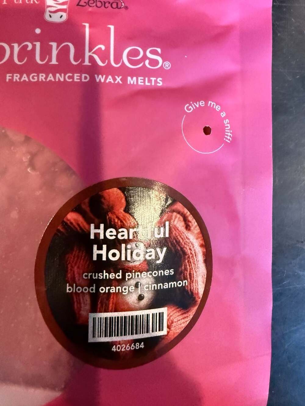 Pink Zebra Sprinkles Heartful Holiday Fragranced Wax Melts 3.75 oz